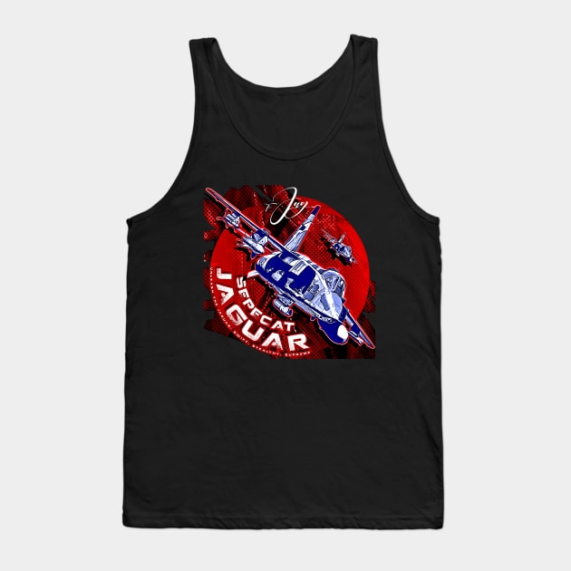 Sepecat Jaguar Ground-Attack Strike Fighter Jet Tank Top by aeroloversclothing